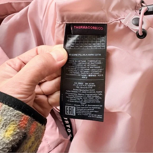 BURTON Pillowline GORE-TEX 2L Anorak Jacket Men’s M Powder Blush - Picture 6 of 16